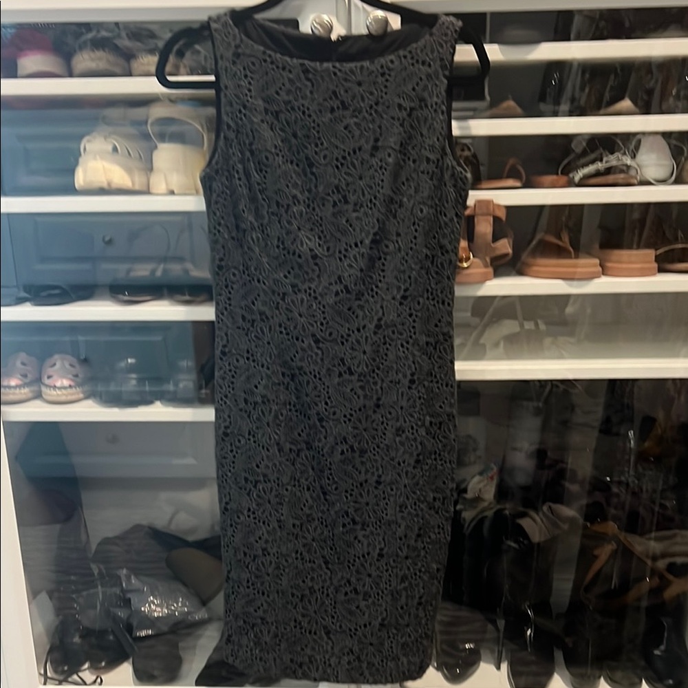 Carolina Herrera Black Sheath Midi Dress